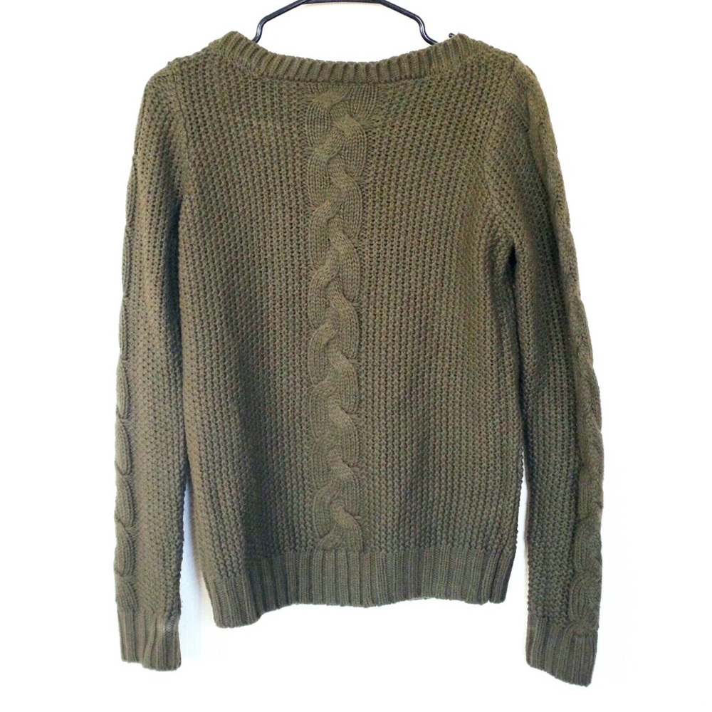 Chunky Army Green Sweater